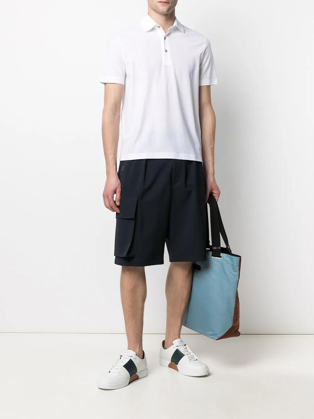 HERNO Classic Crepe Polo Shirt In White Product Image
