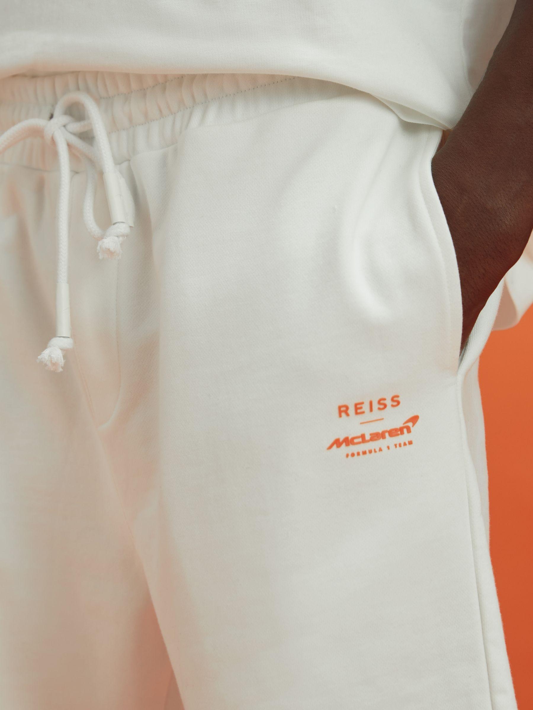 McLaren F1 Cotton Drawstring Shorts in White Product Image