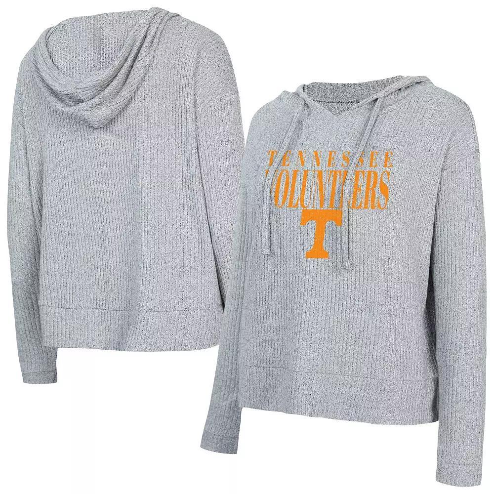 Women's Concepts Sport Heather Gray Florida State Seminoles Juniper Soft Modest Cropped Long Sleeve Hoodie T-Shirt, Size: XL, Grey Product Image