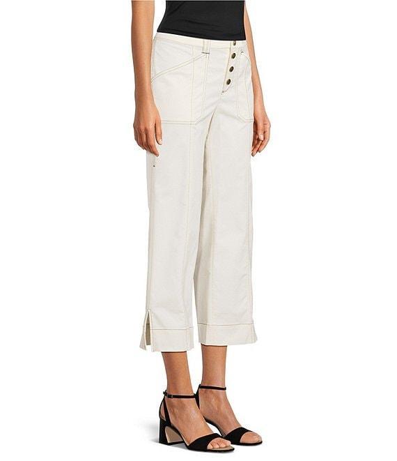 KARL LAGERFELD PARIS Contrast Trim Wide Leg Coordinating Pants Product Image