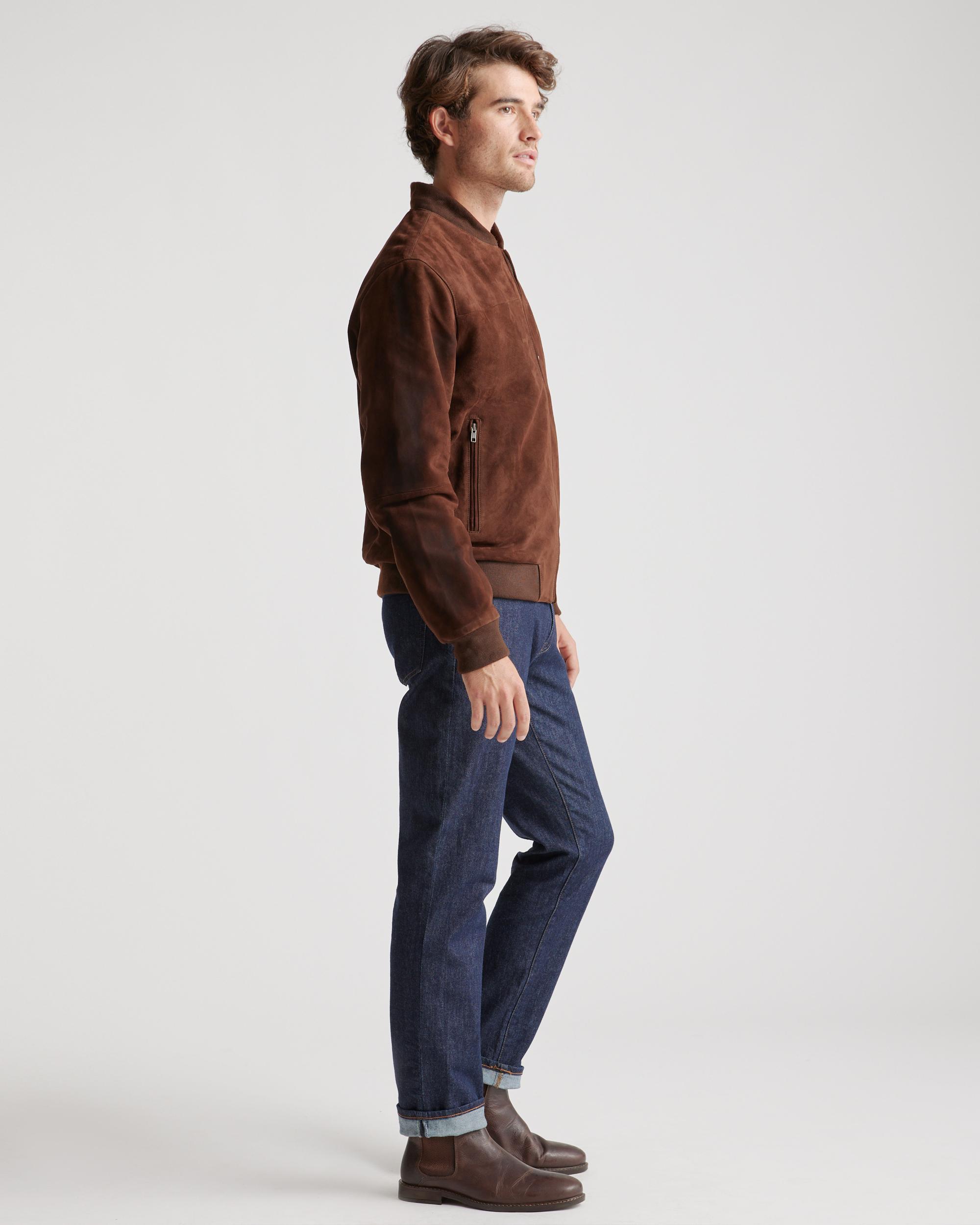 Quince | Men's 100% Suede Bomber Jacket Size XL, Suede Leather Product Image