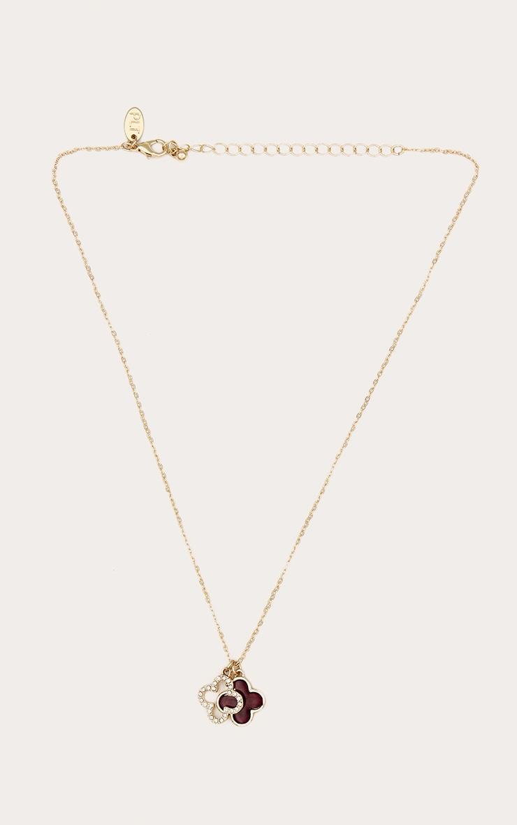 Burgundy Clove Simple Pendant Necklace Product Image