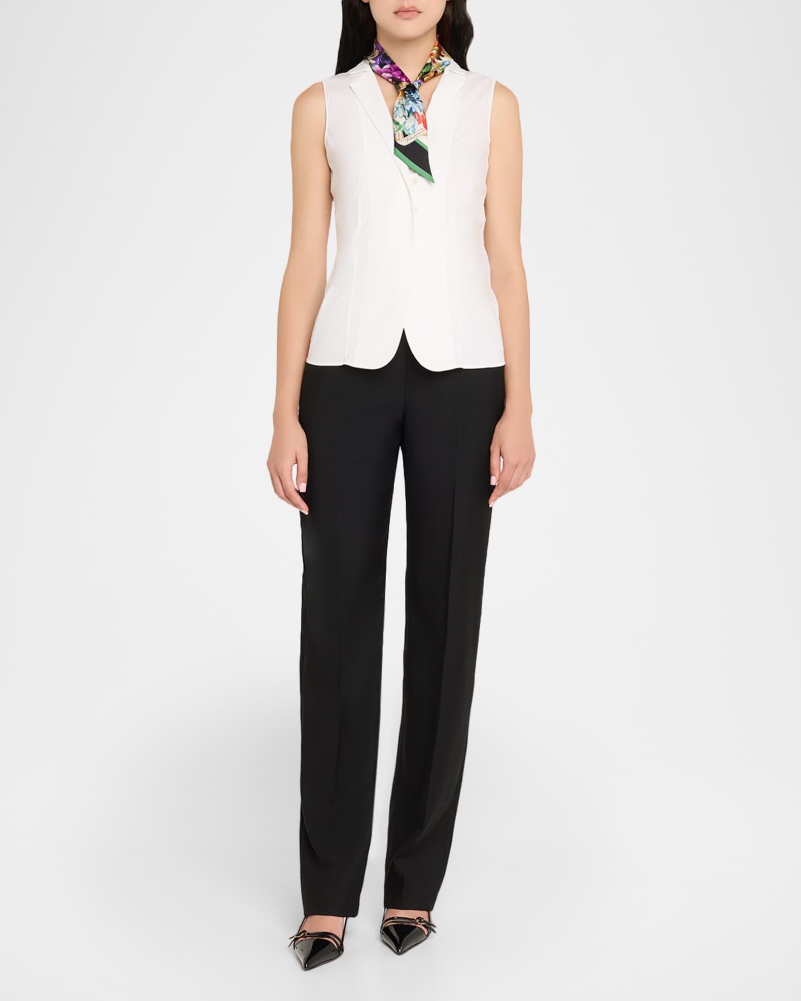 Floral Silk Twill Skinny Scarf Product Image