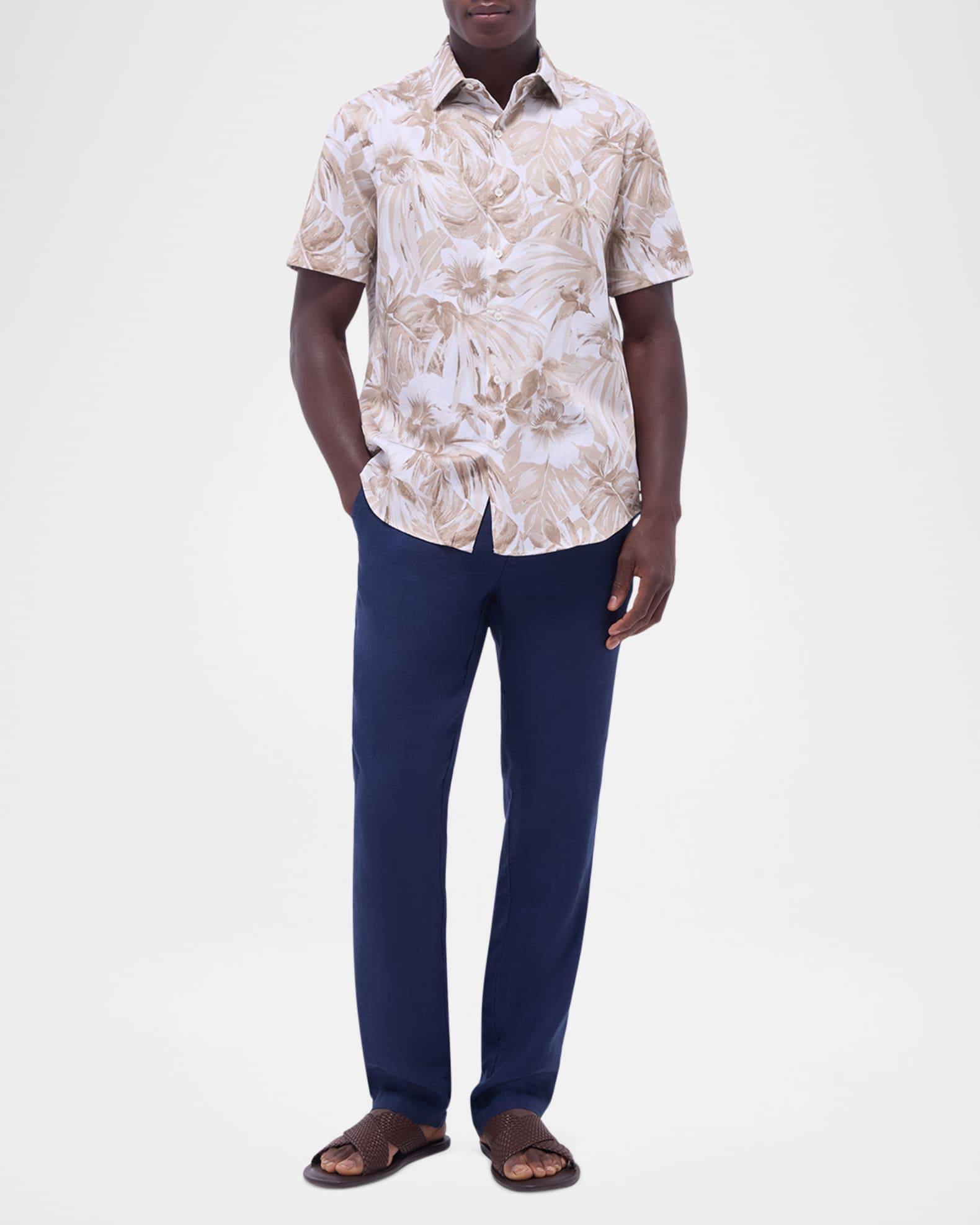 Men's Woven Floral Short-Sleeve Shirt Product Image
