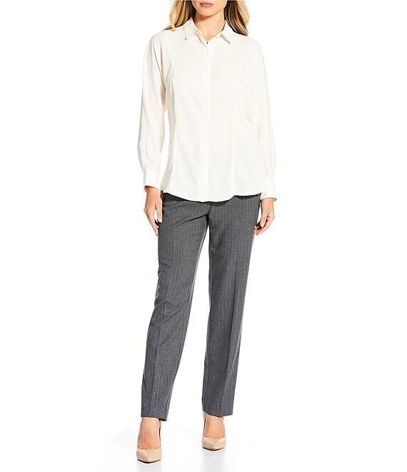 Investments Stripe PARK AVE fit Stretch Straight Leg Pants Product Image