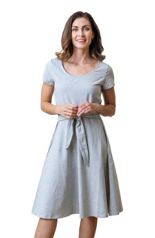 Hope & Henry Women's Organic Tie-Waist Knit Dress in Navy With White Stripe at Nordstrom, Size 12 Product Image