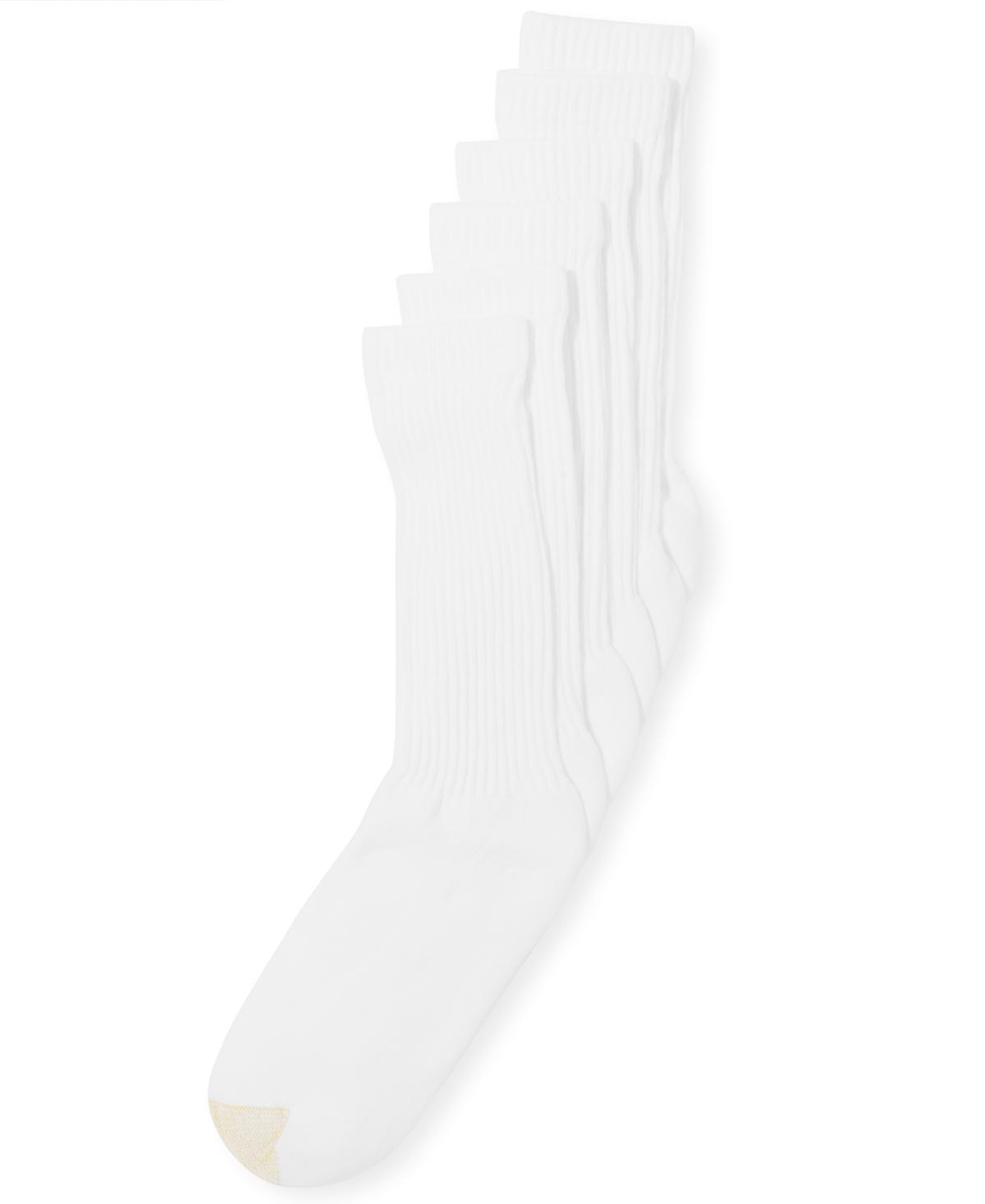 Mens GOLDTOE 6-pack Athletic Cushioned Cotton Crew Socks Product Image