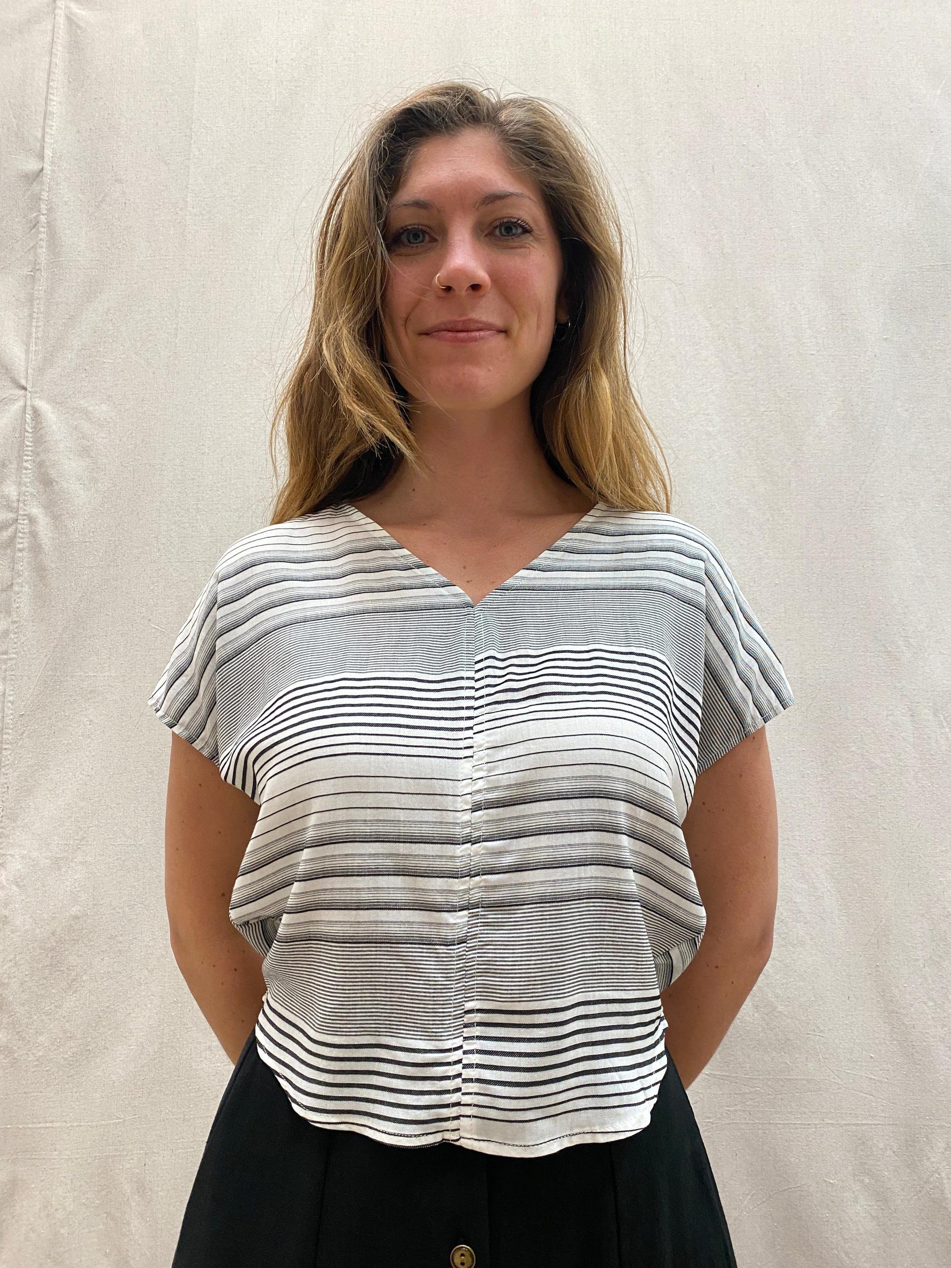 Dolman Top in Heathered Stripe Product Image