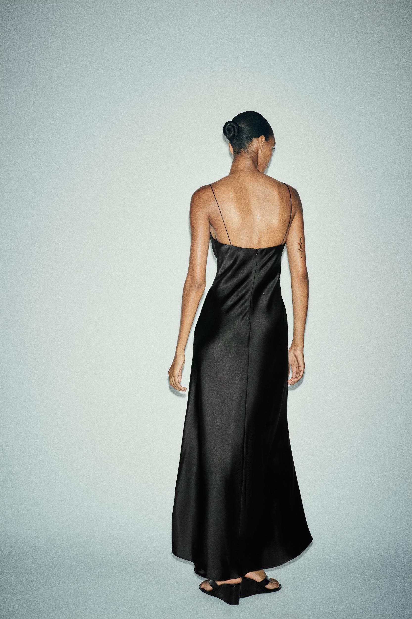 SATIN LONG DRESS Product Image