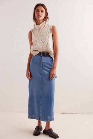 We The Free Francisco Denim Maxi Skirt Product Image