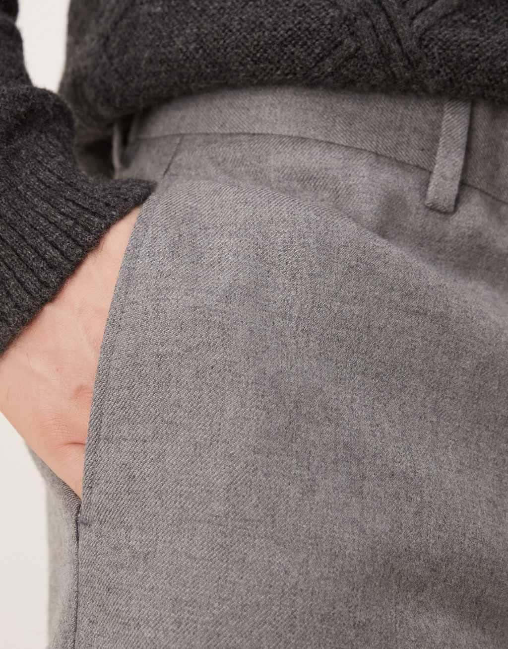 ASOS DESIGN oversized tapered dress pants in light gray Product Image