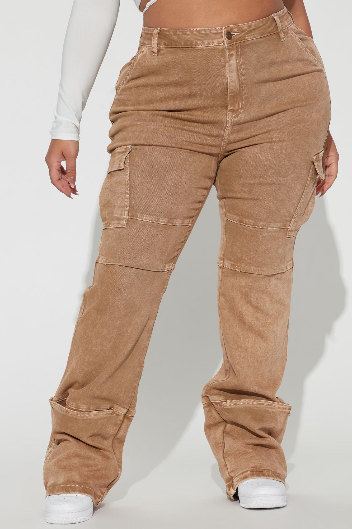 Camden Cargo Utility Jeans - Tan Product Image