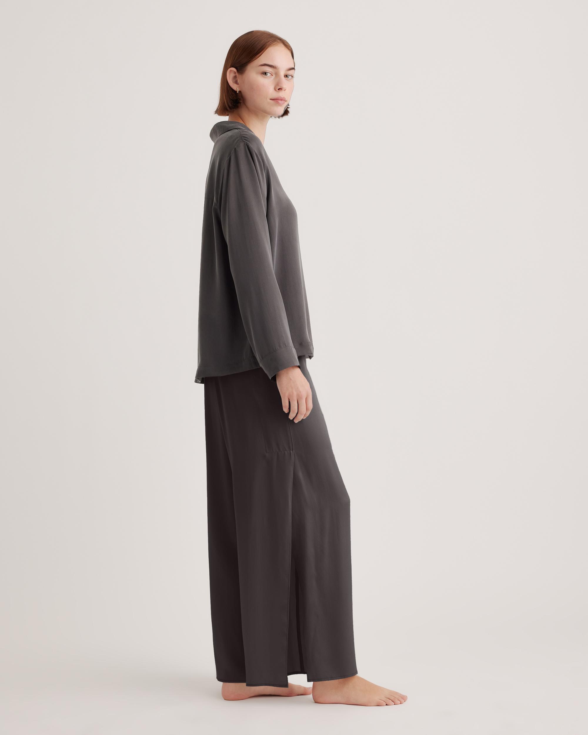 Quince | Women's Pajama Long Sleeve Top Size XL, Mulberry Silk Product Image