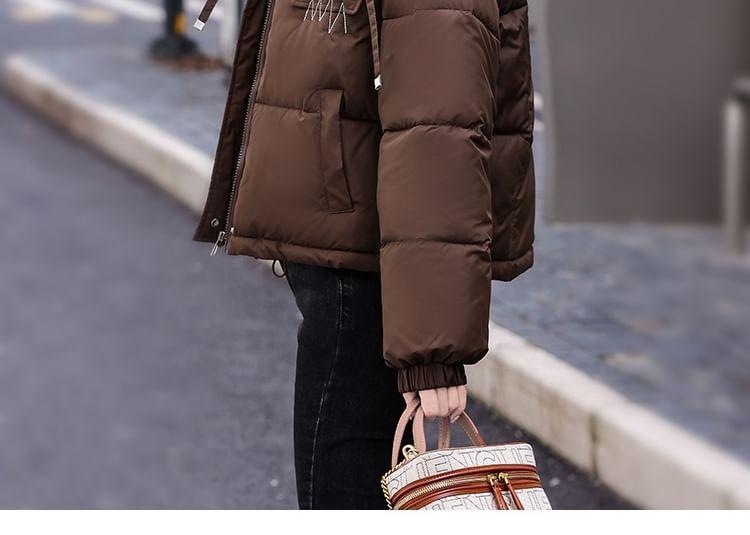 Hooded Zip-Up Puffer Jacket Product Image