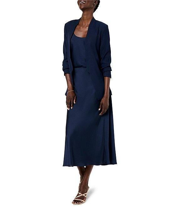 NIC + ZOE Social Edit Woven Open Front Long Sleeve Blazer Product Image