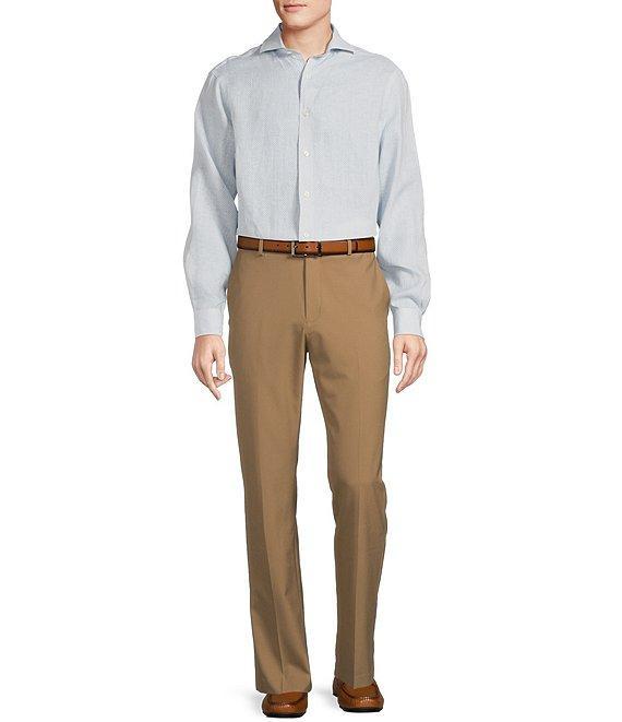 Daniel Cremieux Signature Label Albini Linen Geo Print Long Sleeve Woven Shirt Product Image