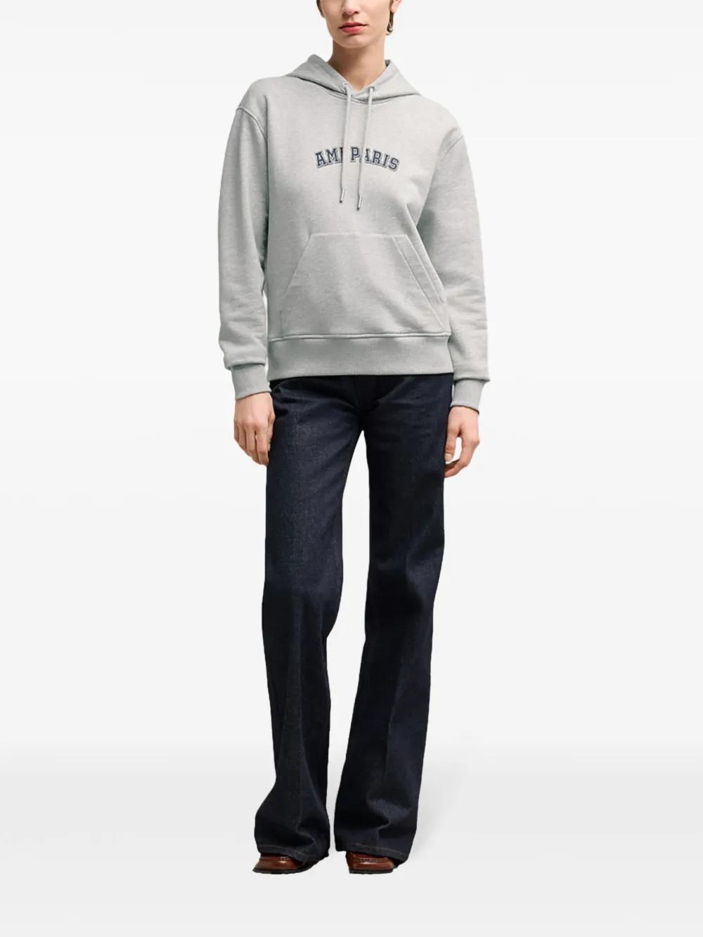 logo-print cotton hoodie Product Image