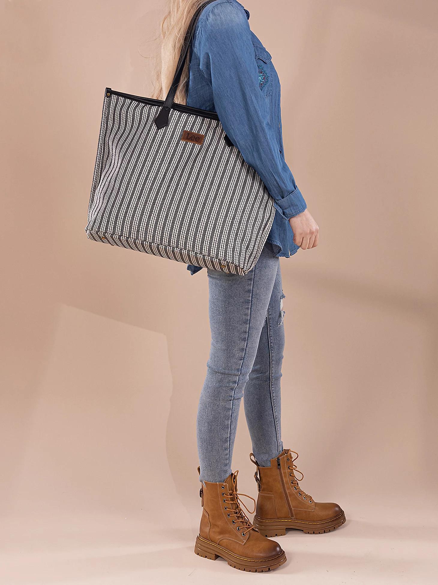 Women's Stripe Logo Tote | Women's Accessories | Lee® Product Image