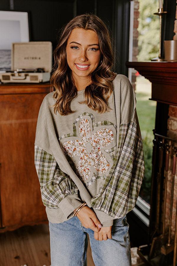 Apple Cider Sippin' Plaid Top Product Image