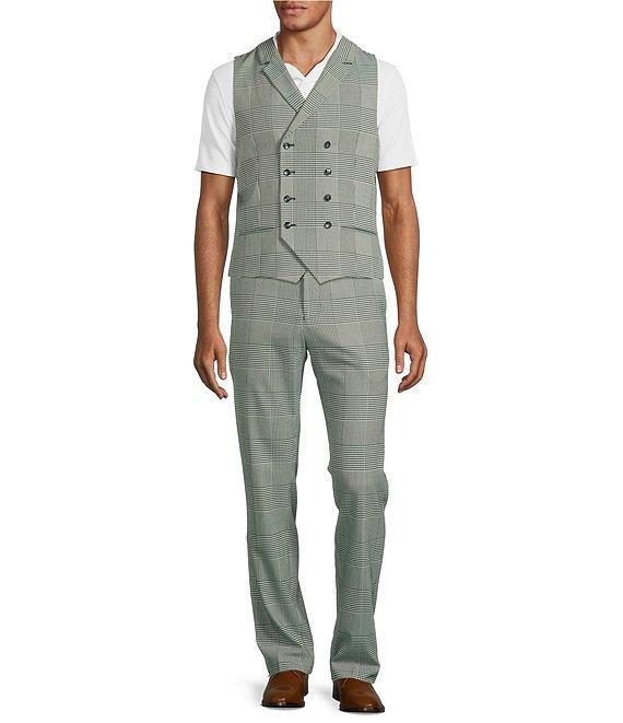 Murano Shape of Water Collection Alex Slim Fit Glen Plaid Suit Separates Dress Pants Product Image
