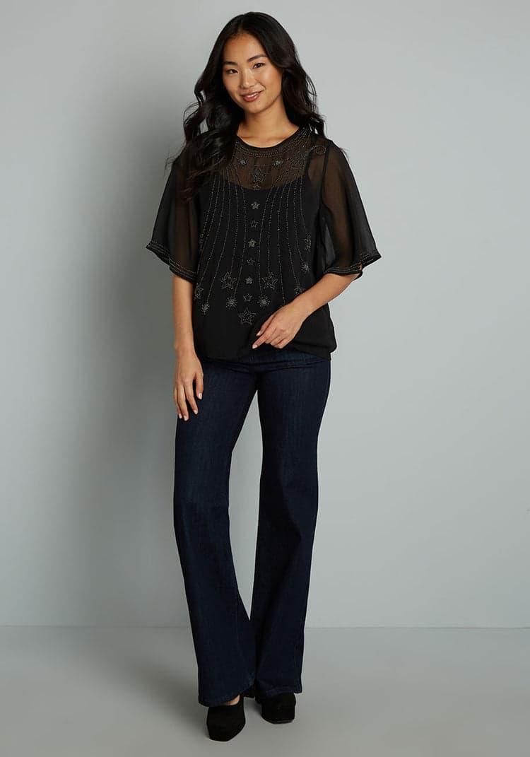 Wish I May Beaded Blouse Product Image