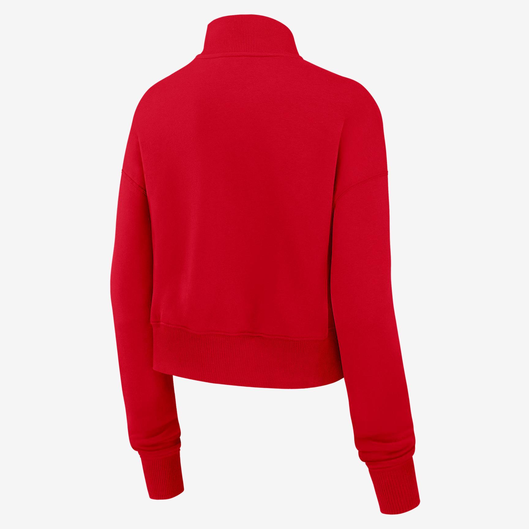 Kansas City Chiefs Phoenix Women's Nike NFL Cropped 1/4-Zip Crew Product Image