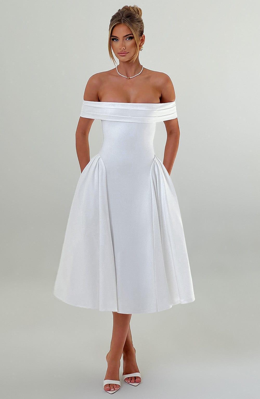 Miranda Midi Dress - Ivory Product Image