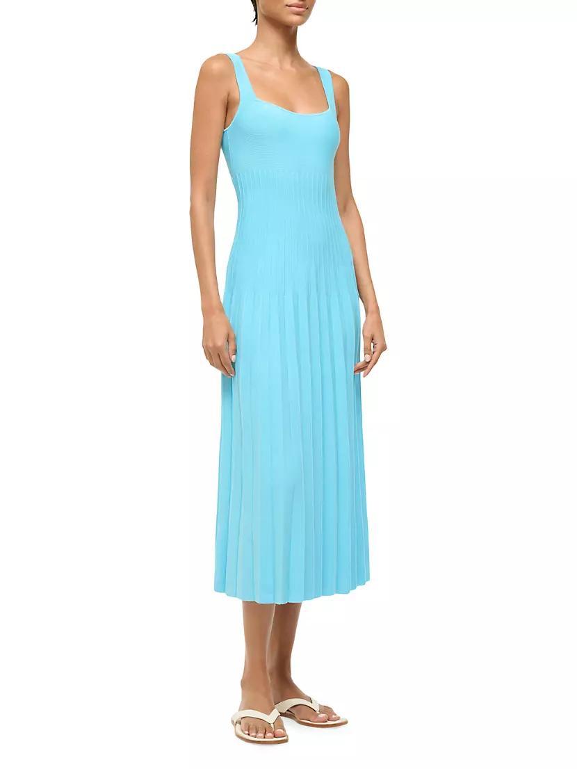 Ellison Pleated Midi-Dress Product Image
