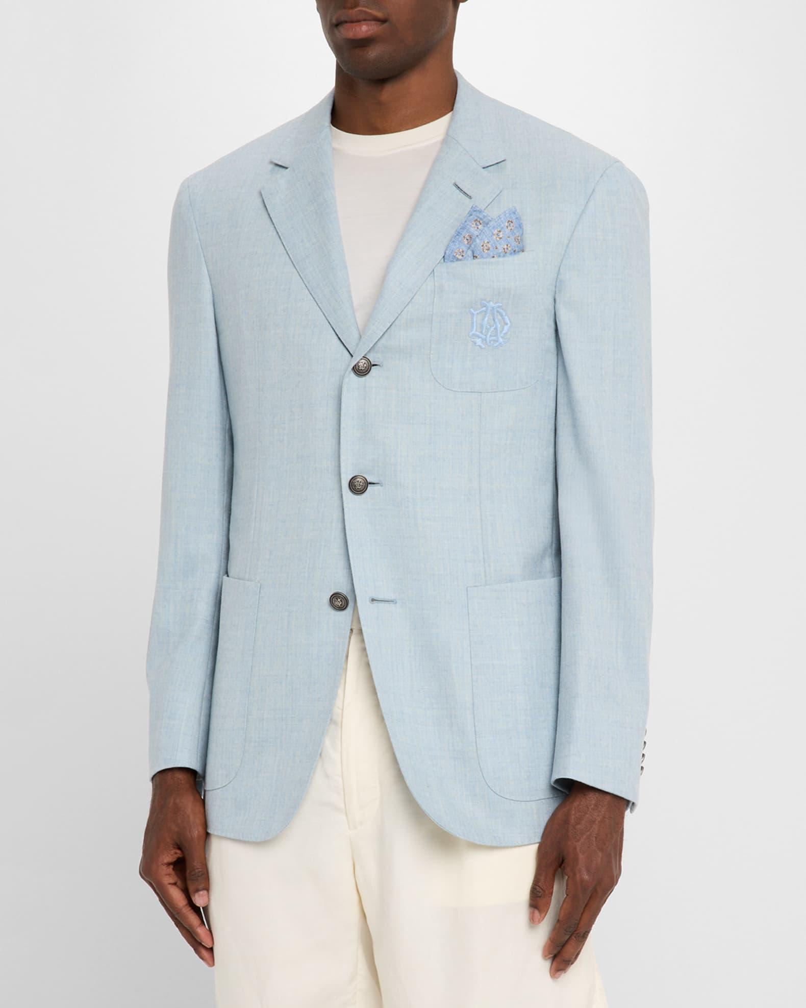 Mens Wool Flannel Single-Breasted Sport Coat Product Image