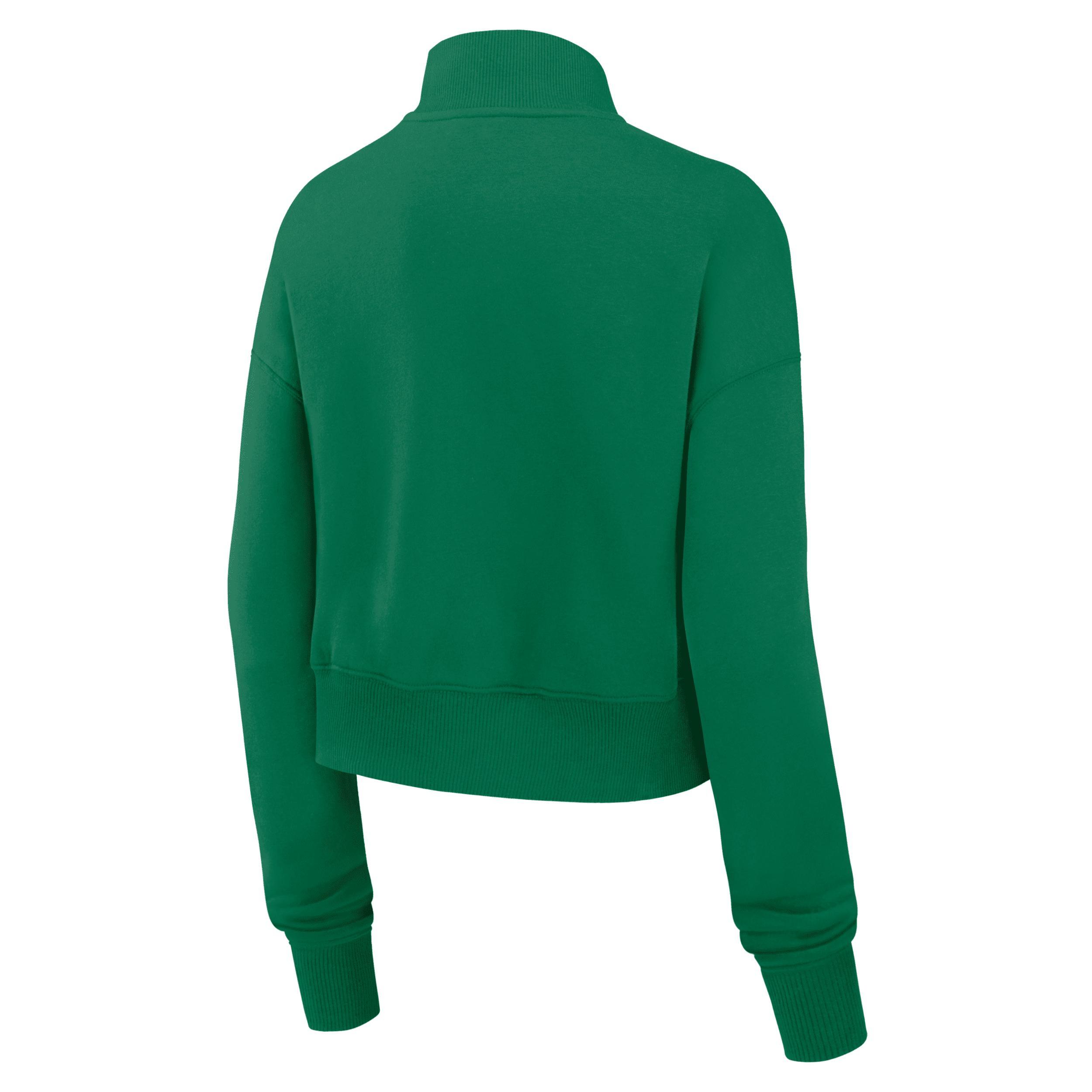 Detroit Lions Rewind Phoenix Nike Women's NFL Cropped 1/4-Zip Crew Product Image
