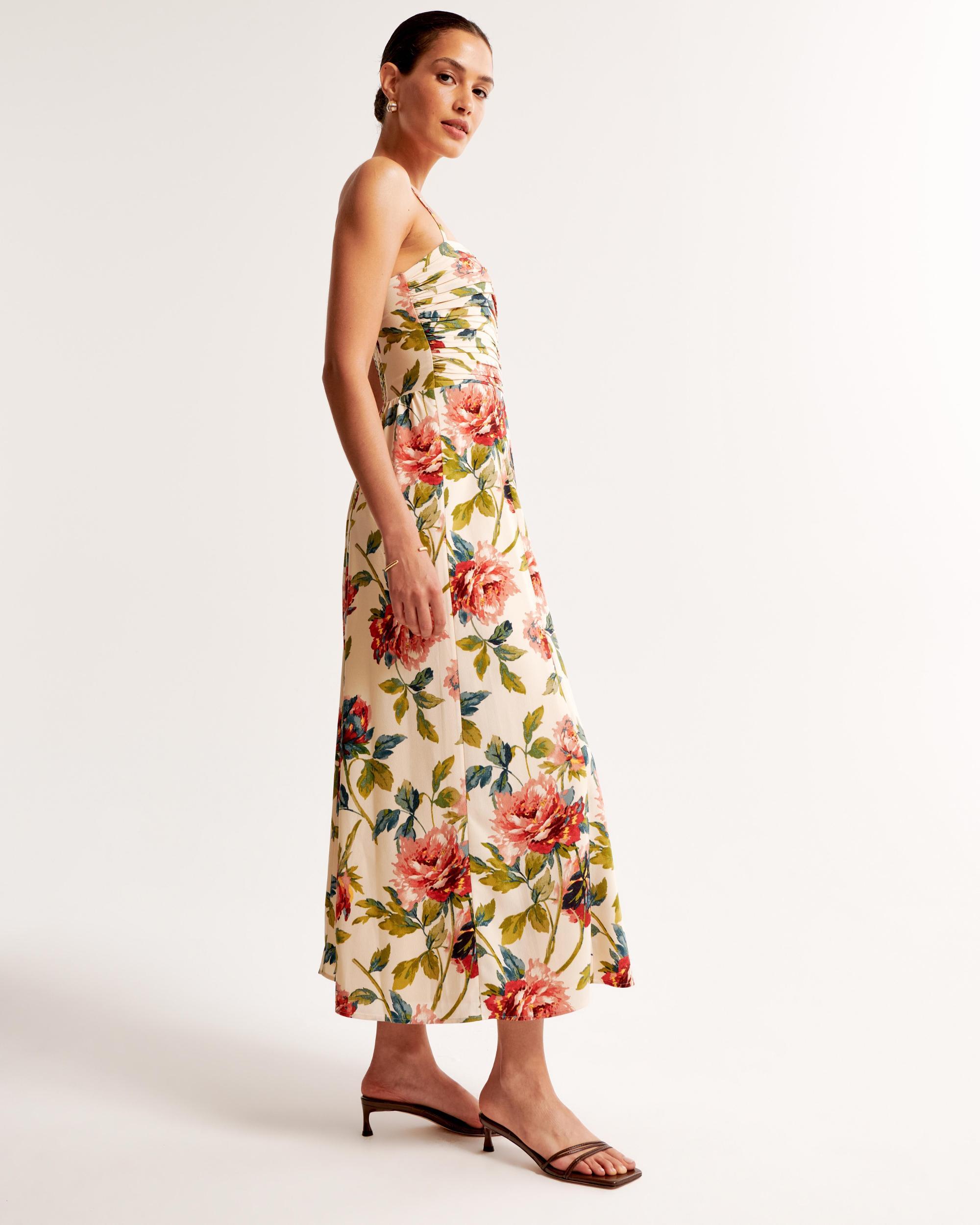 The A&F Emerson Crepe Midi Dress Product Image