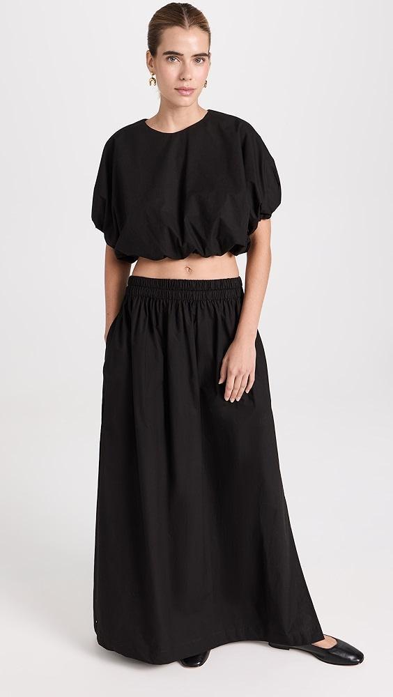 MIKOH Opihi Bubble Sleeve Crop Top | Shopbop Product Image