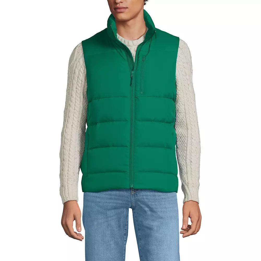 Men's Lands' End Max 600 Down Puffer Vest, Size: XL, Green Gulf Product Image
