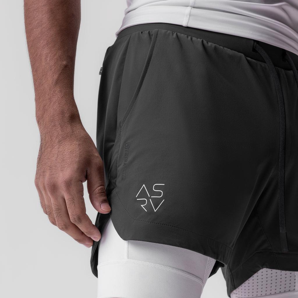 0865. Tetra-Lite® 5" Liner Short - Space Grey "Cyber"/White Product Image
