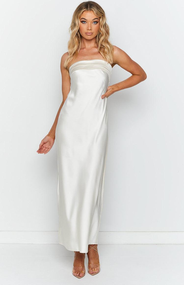 Maiah White Maxi Dress Product Image