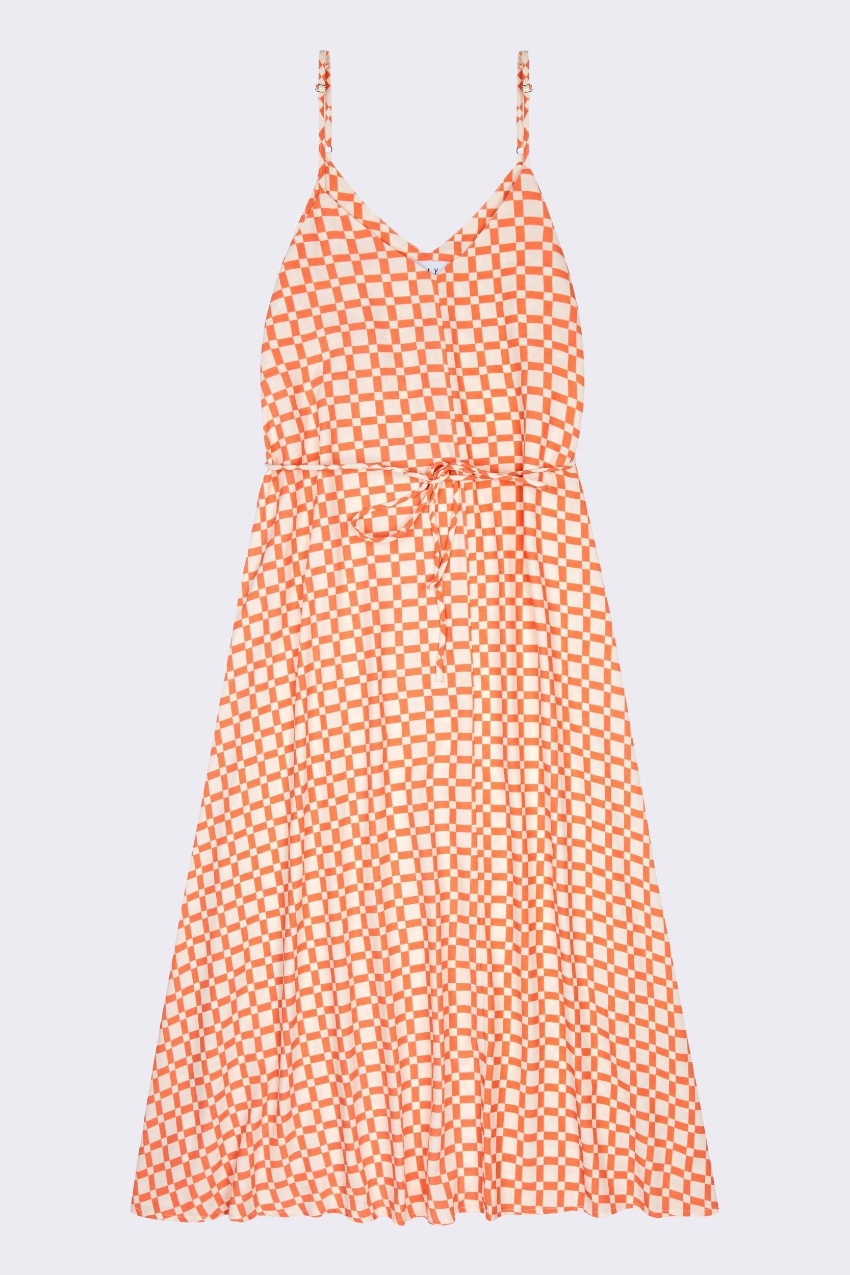 @itsmekellieb X WRAY Sunday Dress - Sunset Basket Check Product Image