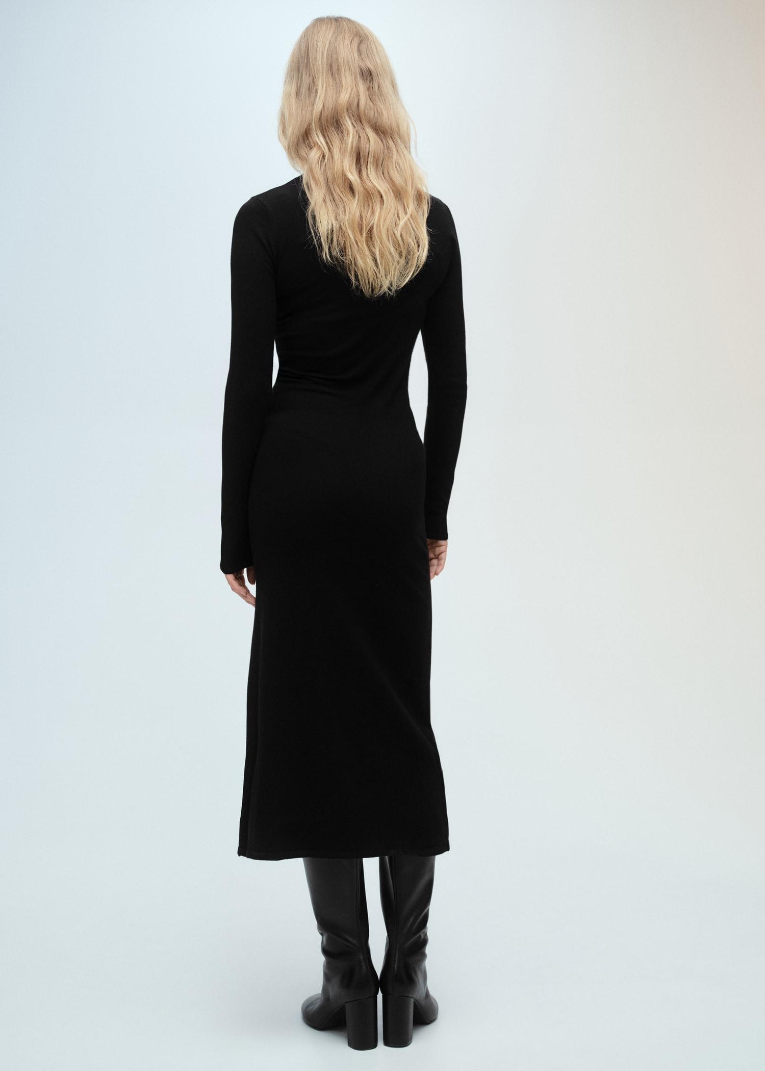 Side slit knit dress - Women | MANGO USA Product Image