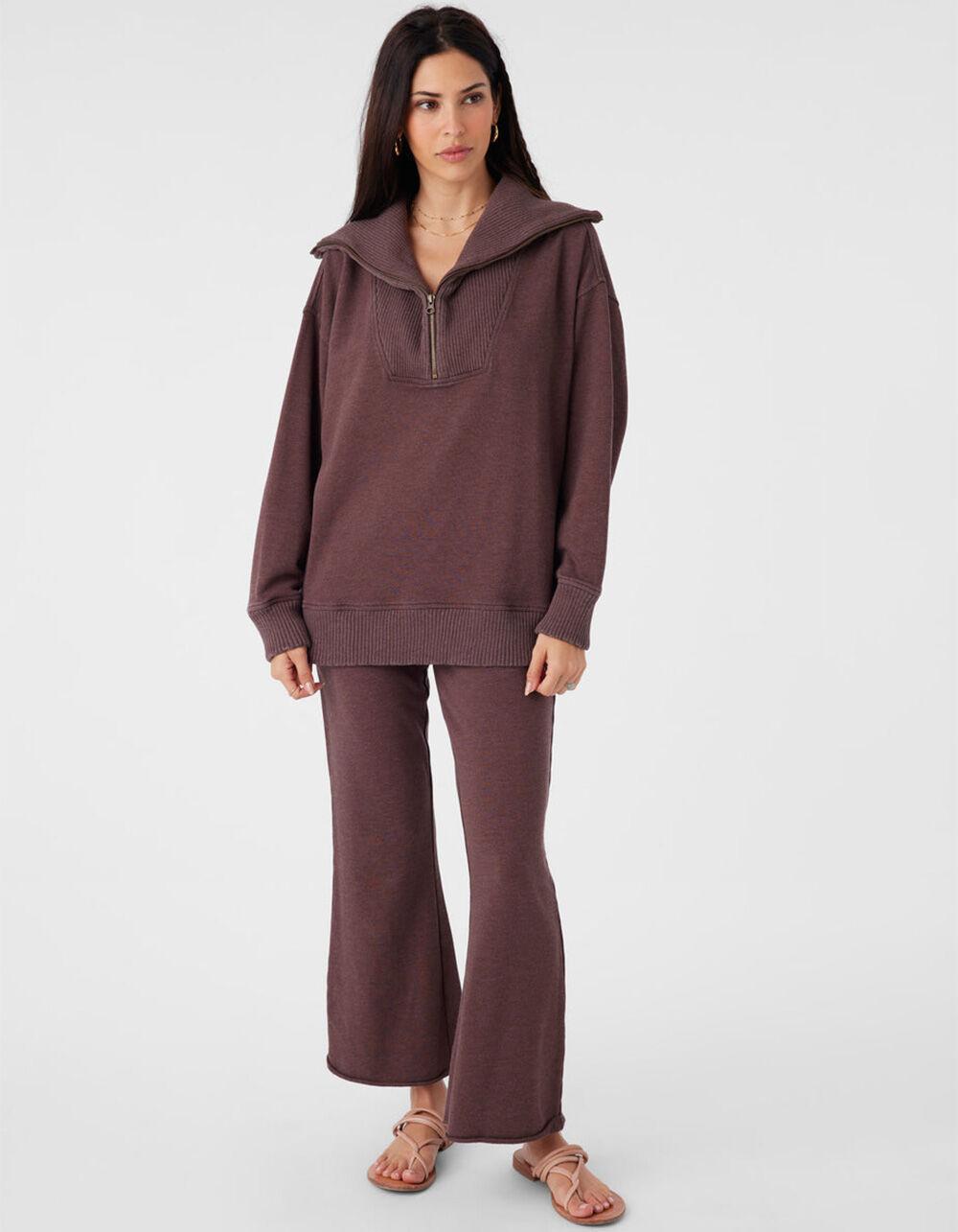 O'NEILL Karma French Terry Womens Half Zip Sweater - CHOCOLATE Product Image
