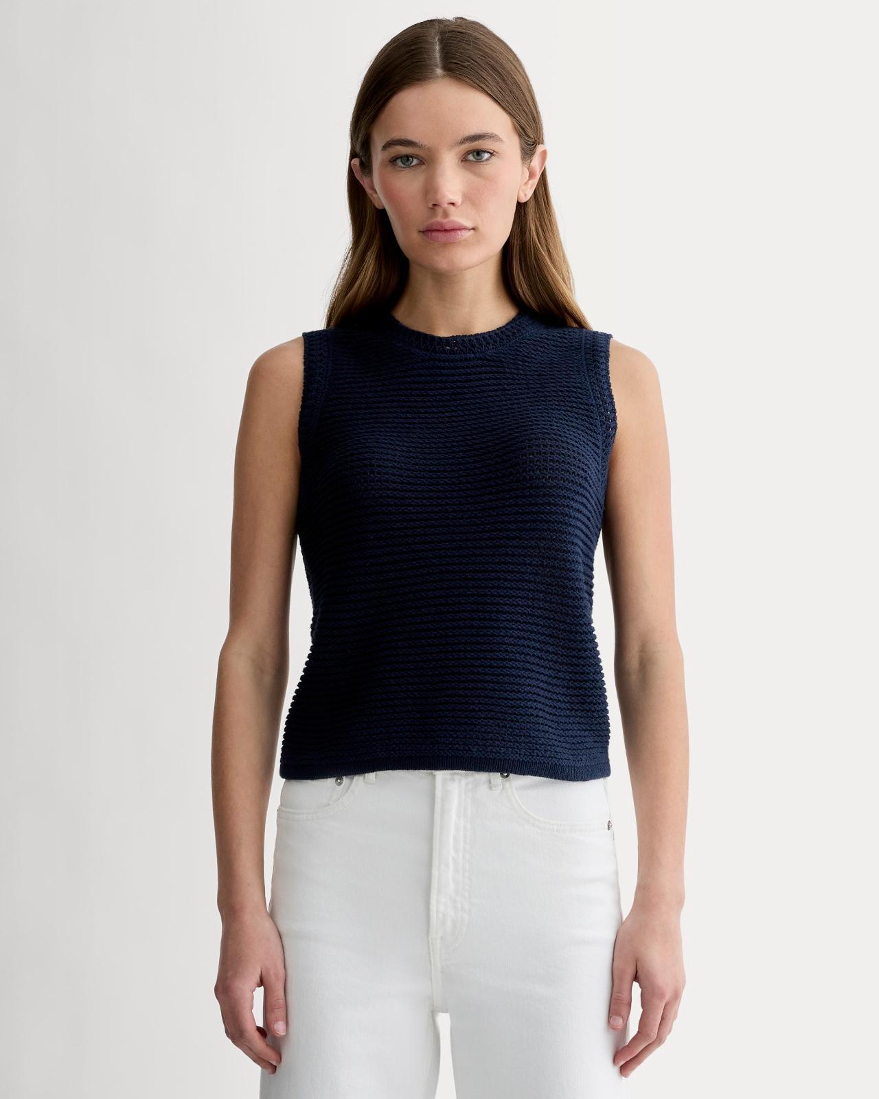 Womens Organic Cotton Open-Stitch Tank by Everlane Product Image