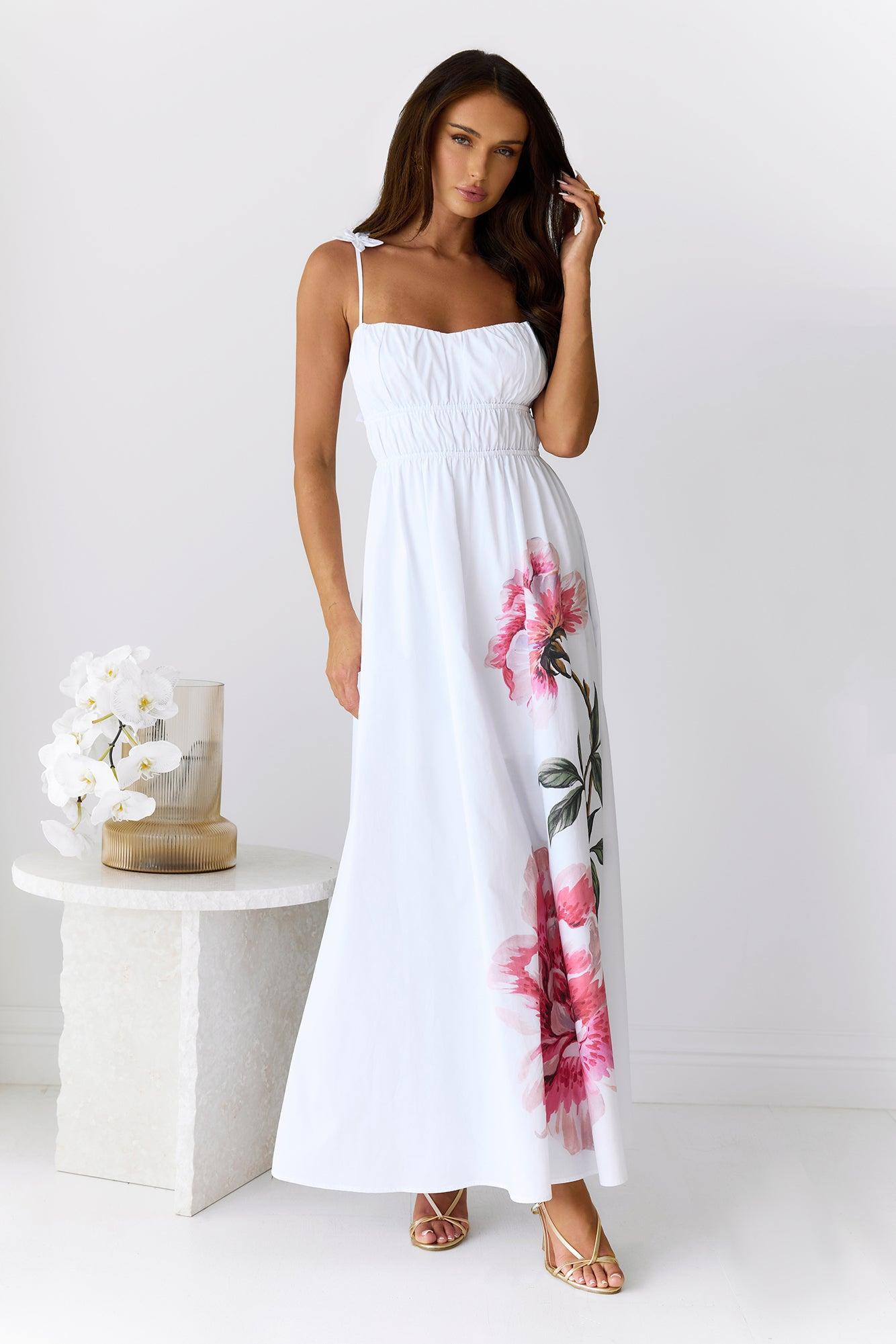 Embrace The Blooms Maxi Dress White Product Image