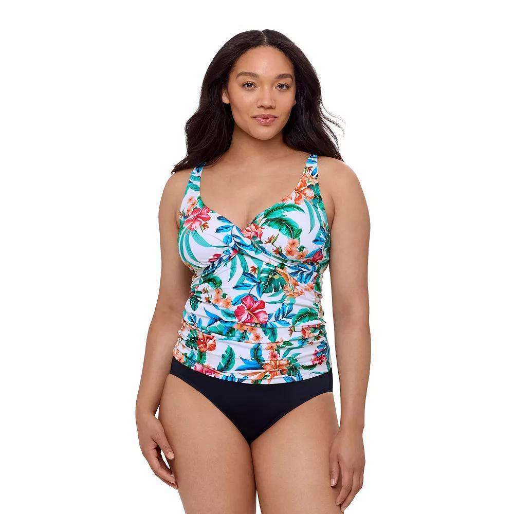 Women's Bal Harbour Crossover Tankini, Size: XXL, Multi Product Image