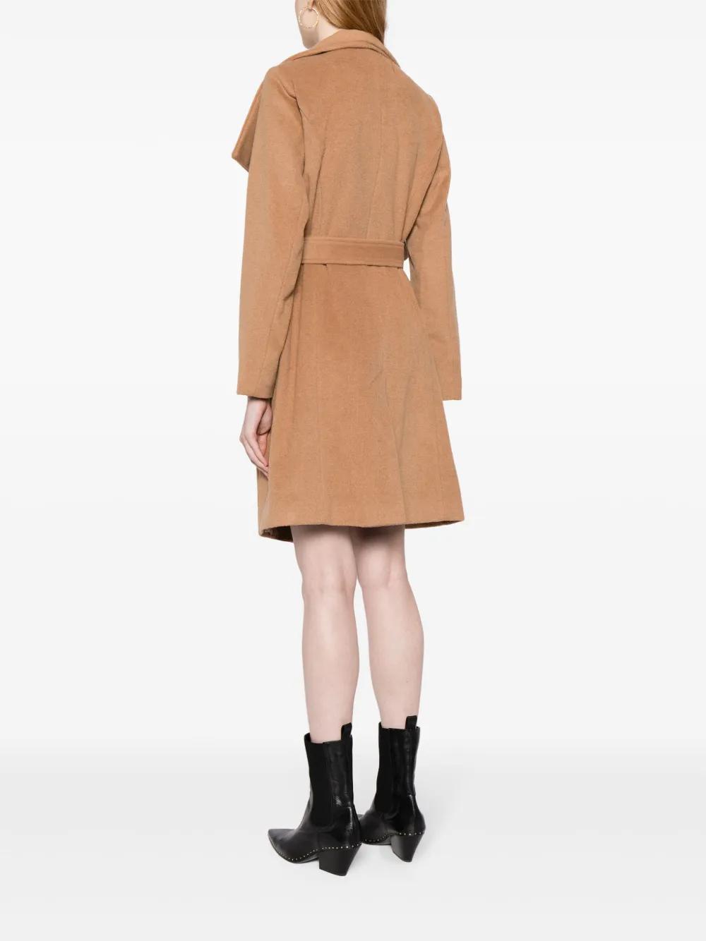 belted double-breasted coat Product Image