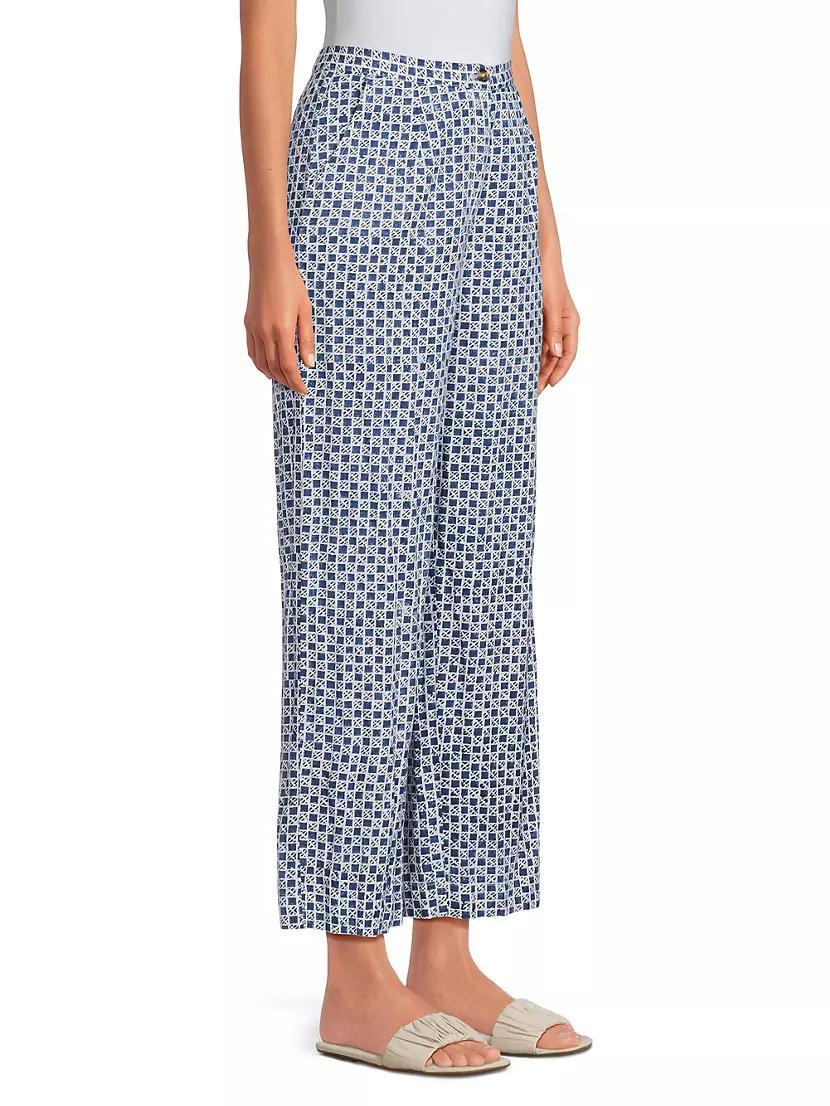 Pietro Check Cotton-Linen Pants Product Image
