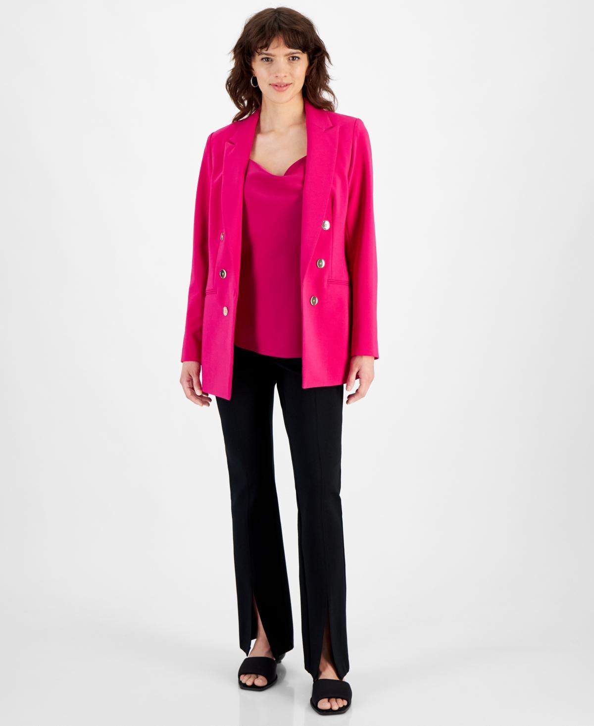 Bar Iii Womens Peak-Lapel Open-Front Long-Sleeve Blazer, Created for Macys Product Image