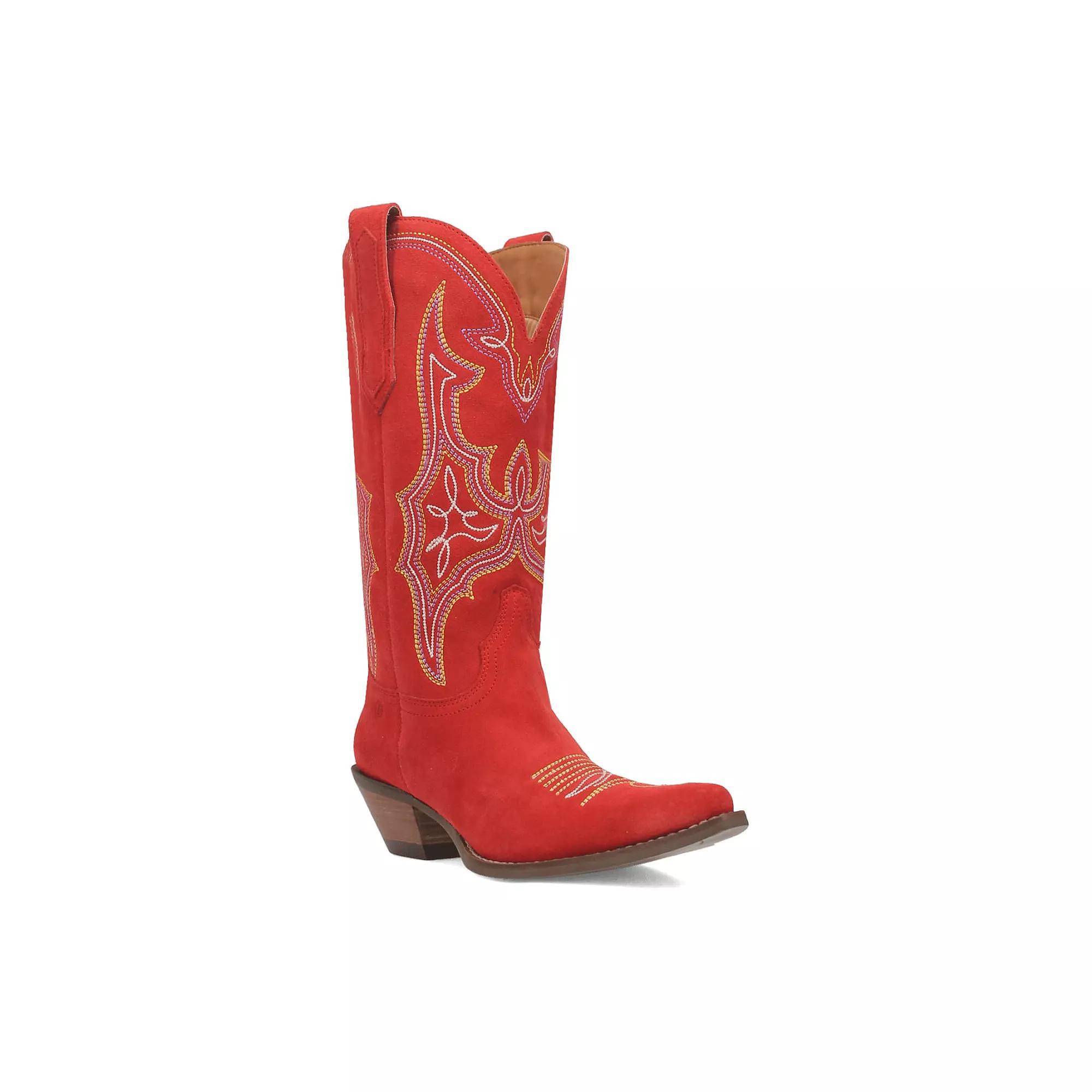 Dingo Women's Hot Sauce Embroidered Leather Cowboy Boots, Size: 9.5 Product Image