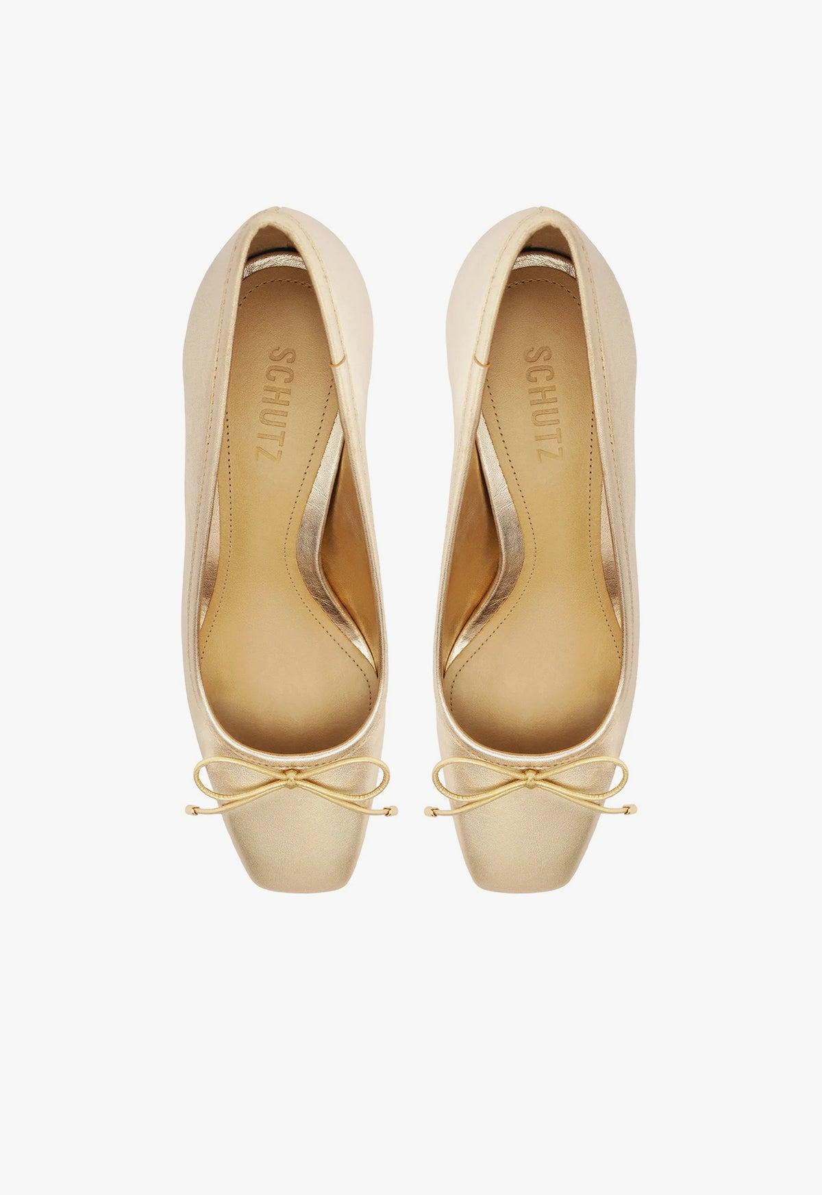 Arissa Block Metallic Leather Pump Product Image