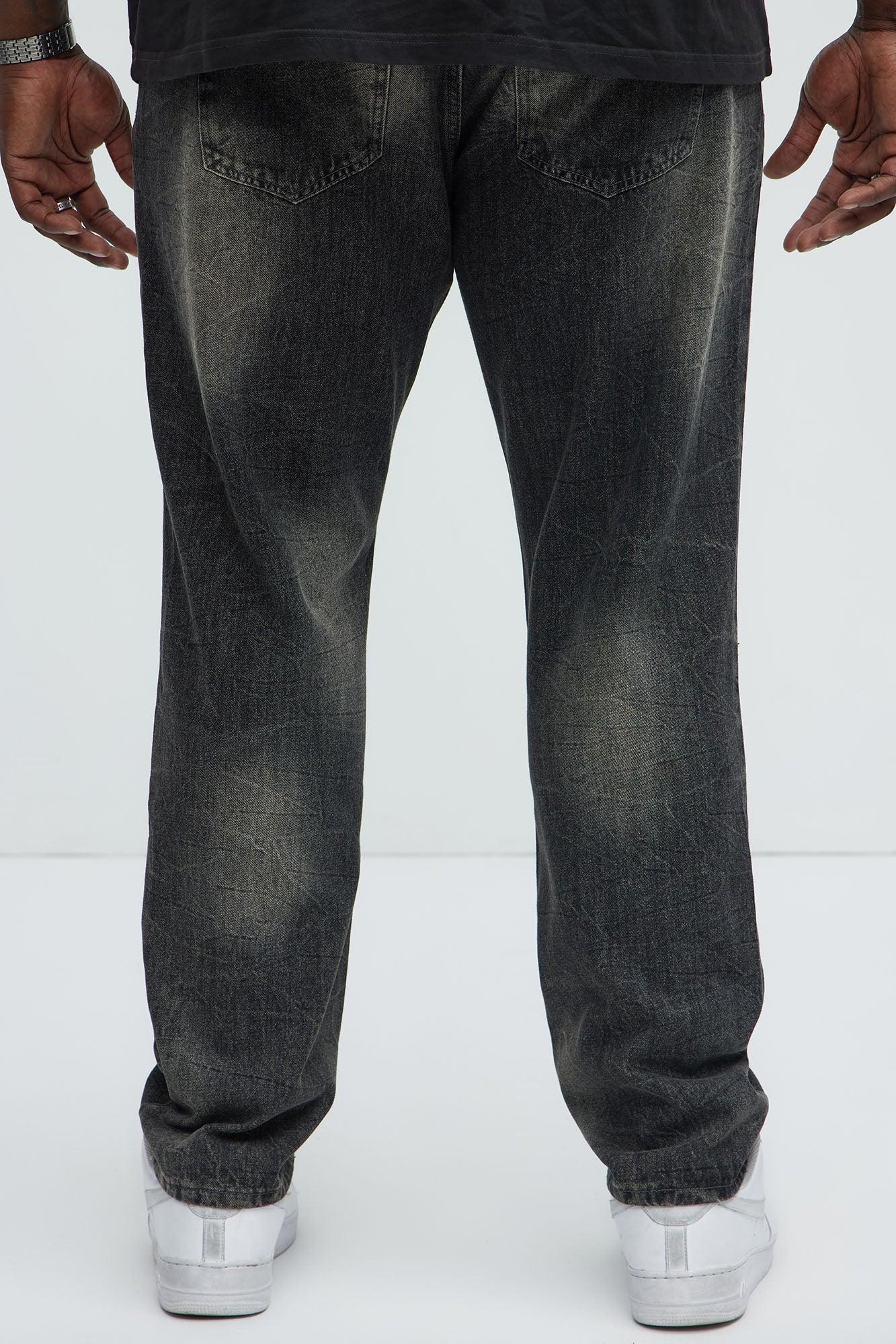 Back In The Valley Distressed Slim Jeans - Black Wash Product Image