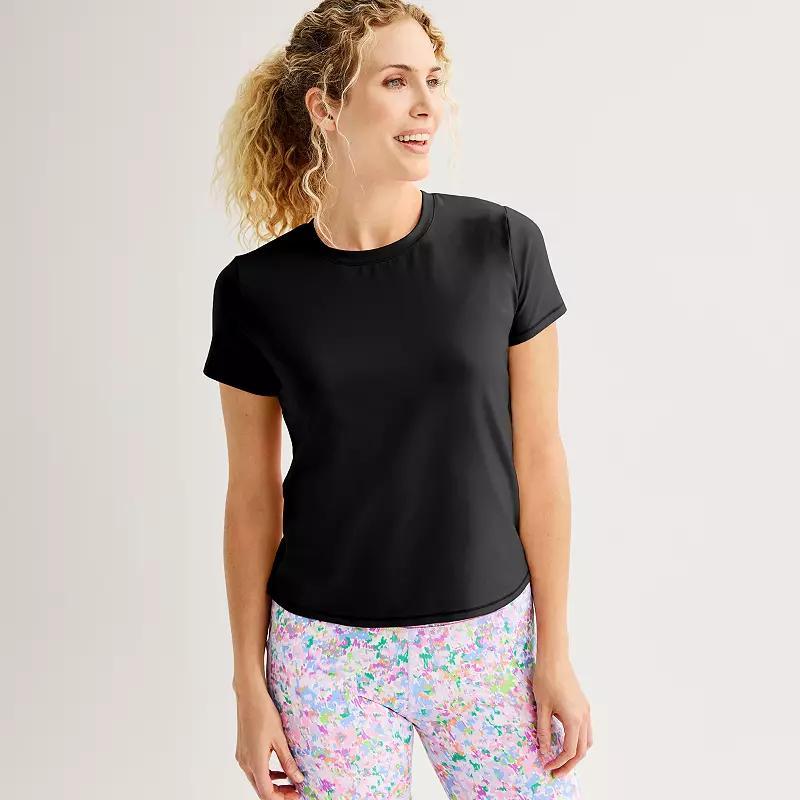 Women's Tek Gear® Essential Soft Tee, Size: Large, Mineral Black Product Image