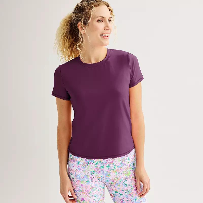 Women's Tek Gear® Essential Soft Tee, Size: Large, Mineral Black Product Image