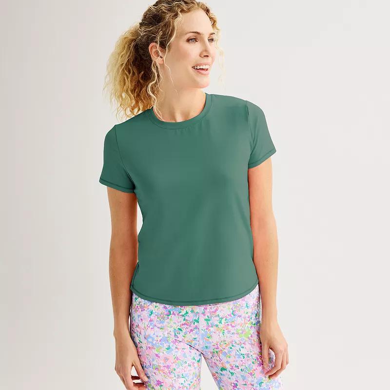 Women's Tek Gear® Essential Soft Tee, Size: Large, Mineral Black Product Image